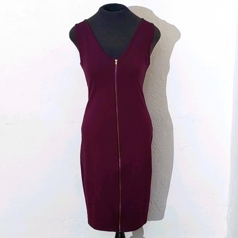 ⬇️Minette Burgundy Sleeveless Dress - Picture 1 of 6